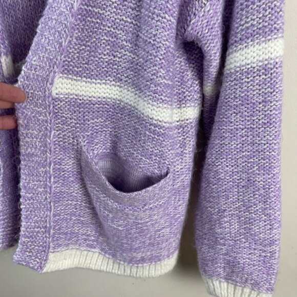 Abercrombie & Fitch women’s XS lilac open front slouchy soft oversized cardigan - Picture 4 of 9